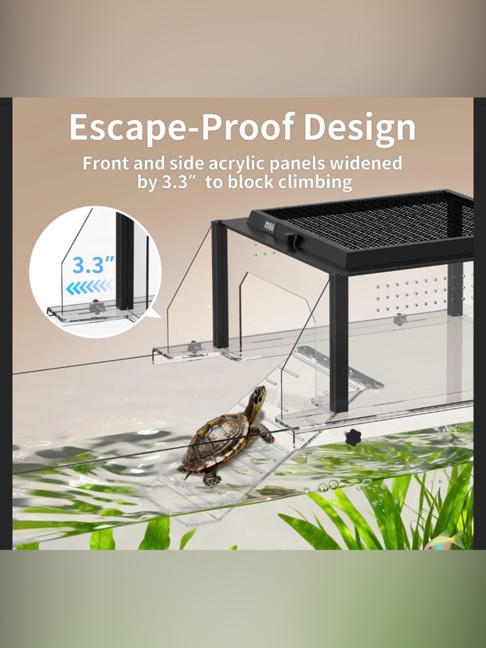 Turtle Basking Platform with Ramp for Aquatic Turtles